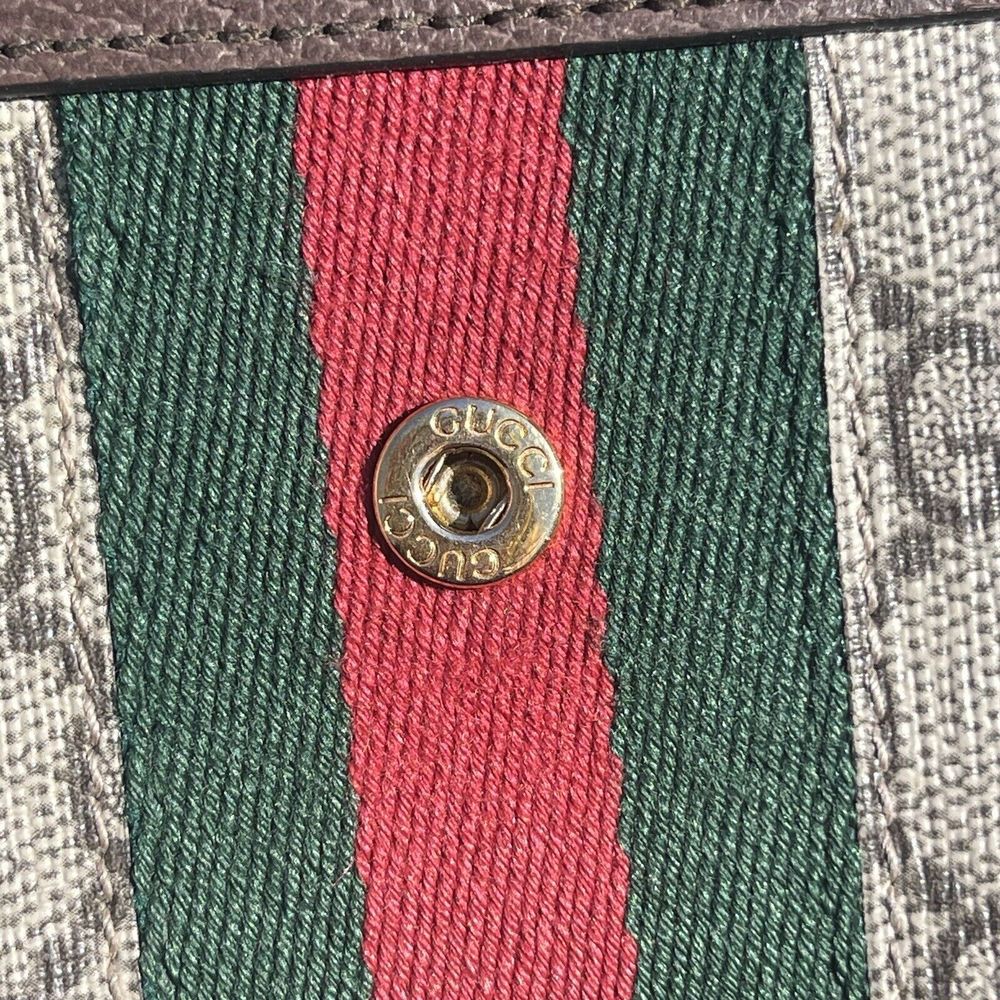 💖SOLD💖Gucci Long Continental Wallet Ophidia x GG Supreme Canvas Stripe - Picture 16 of 16